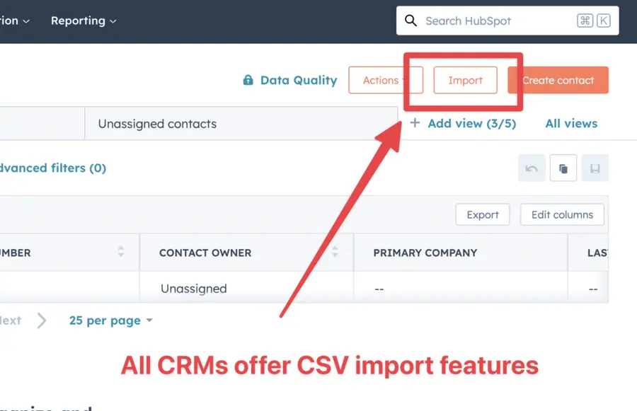 import linkedin scraping crm
