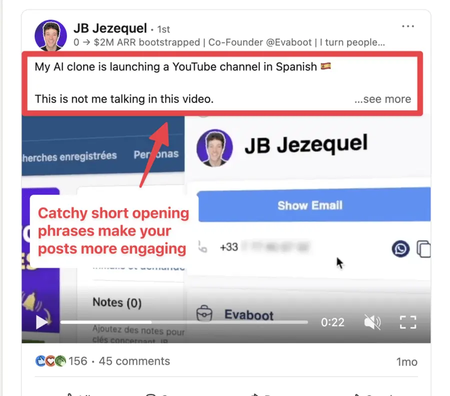 use short and catchy linkedin post openers for higher engagement