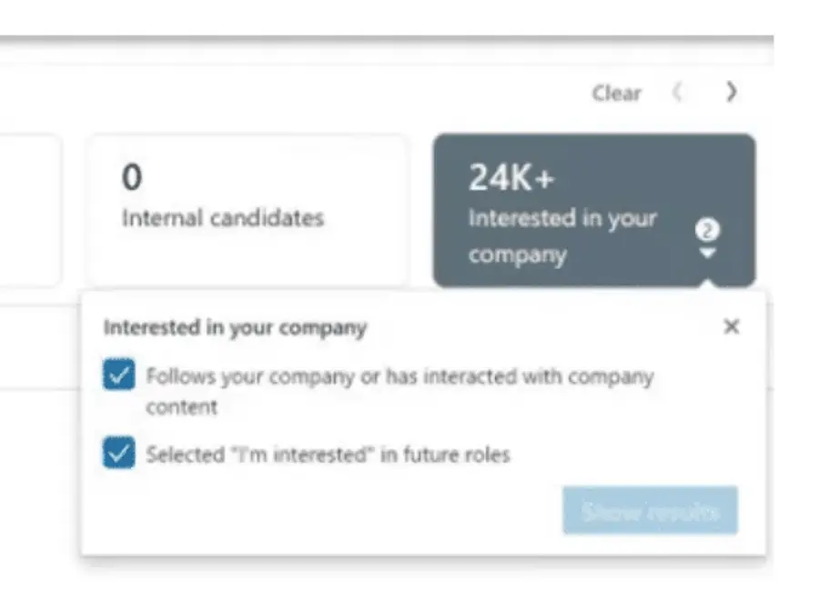 LinkedIn recruiter view