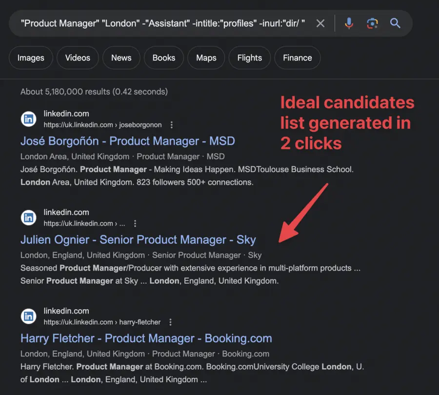 linkedin x ray search results recruitem