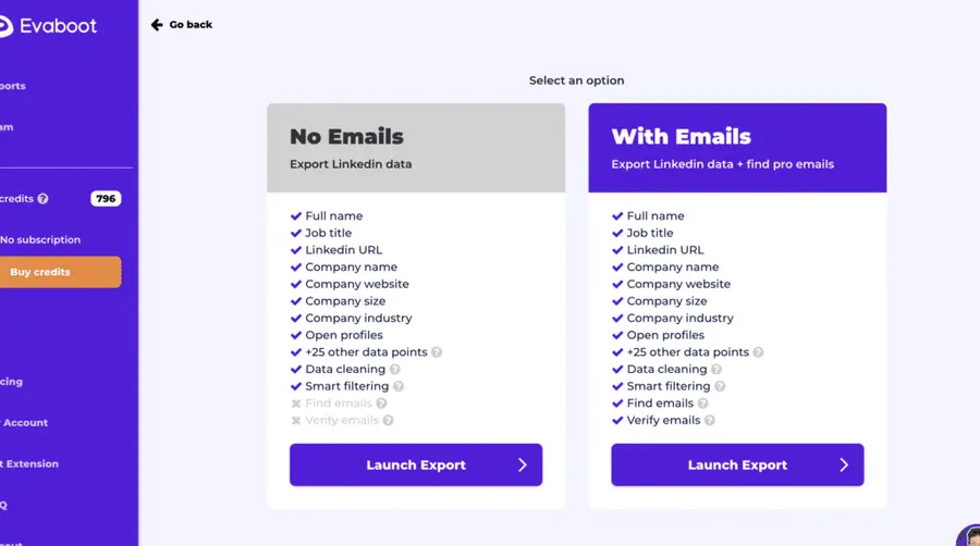 export from linkedin sales navigator leads with or without emails