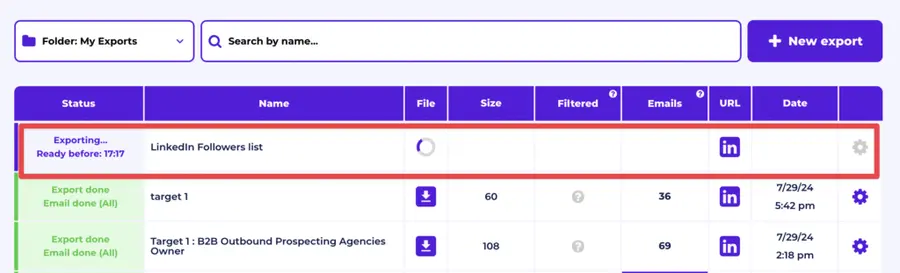 exporting lead lists with evaboot 