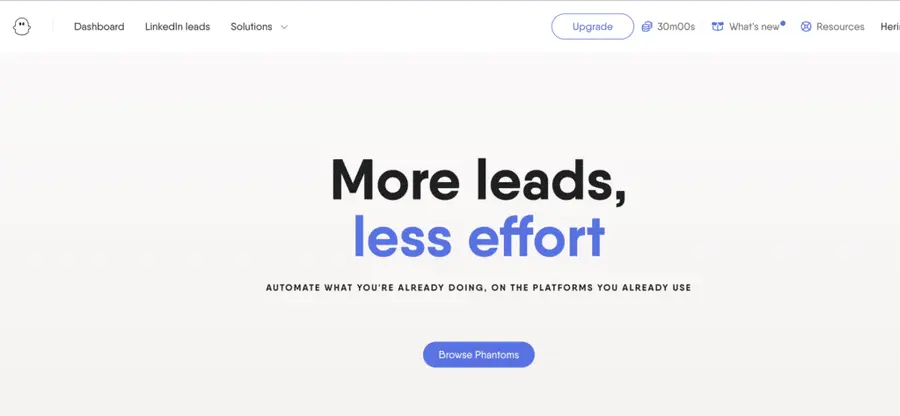 phantombuster freemium scraping tool 