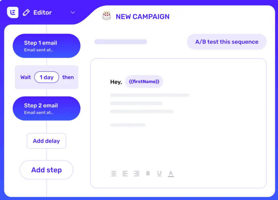 you can personalize your emails on lemlist for better outreach