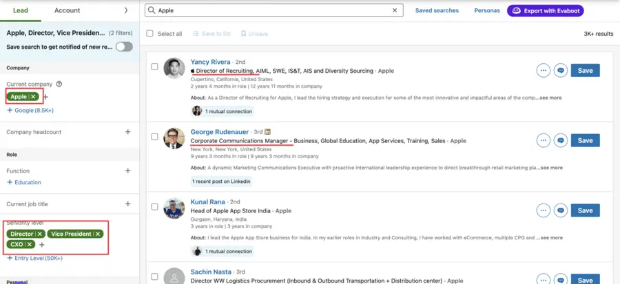 find decision maker persona on linkedin sales navigator