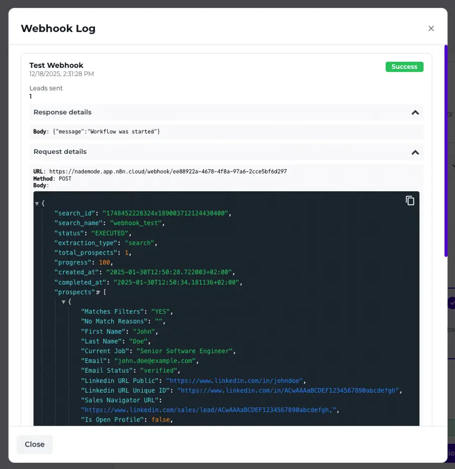 webhook log evaboot n8n