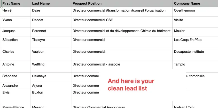 Export quality leads with evaboot from sales navigator
