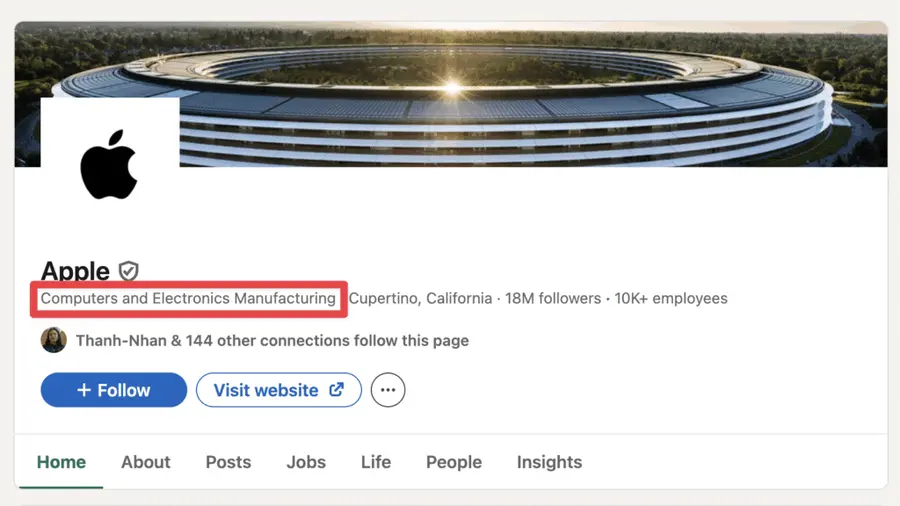 Apple industries on Linkedin