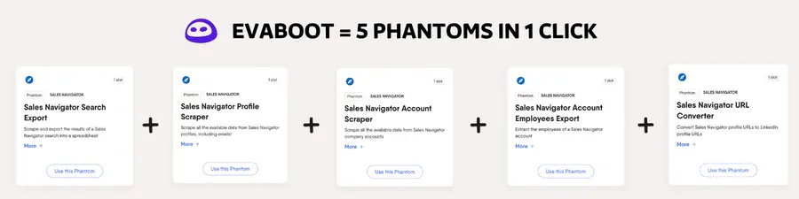 evaboot vs phantombuster export