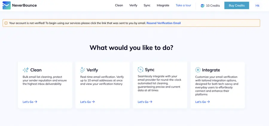 neverbounce email verification and list-cleaning service