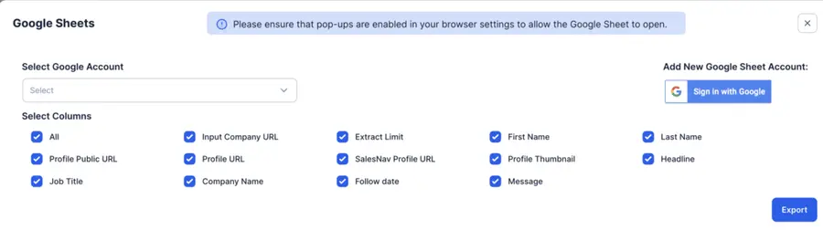 texau exported data from linkedin company followers