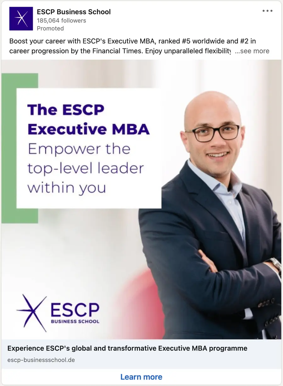 Linkedin Ad example