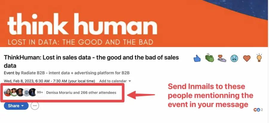 linkedin inmails events