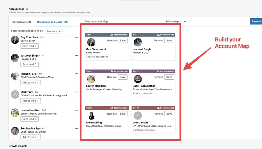 account maps on linkedin sales navigator 