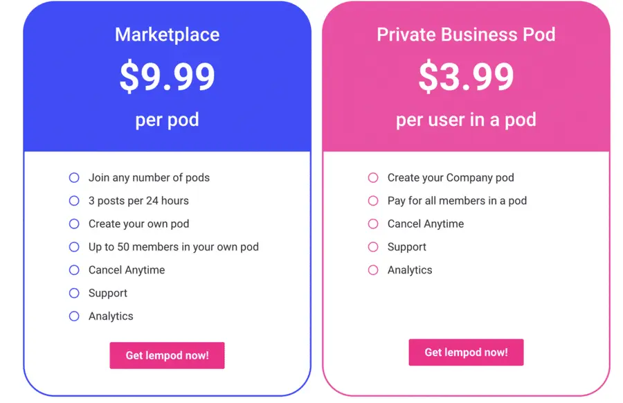 lempod pricing