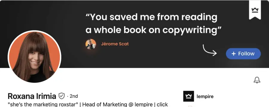 good linkedin profile example for linkedin outreach strategy