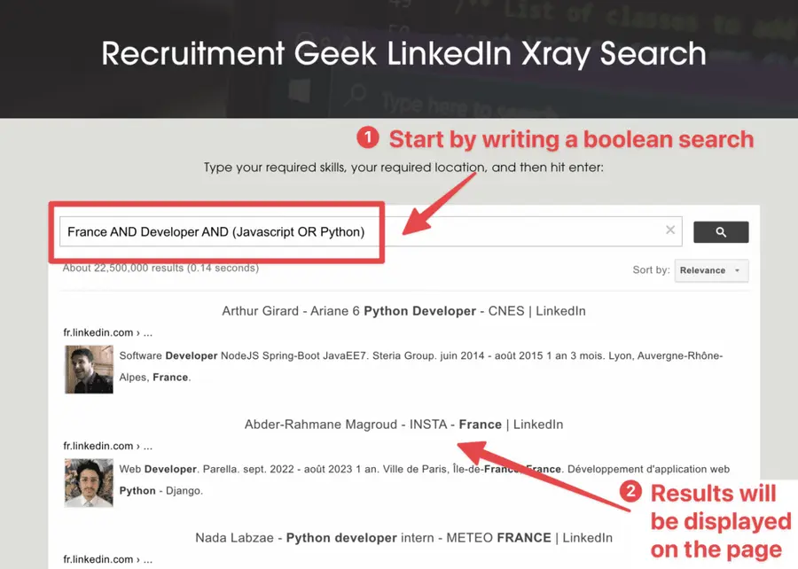 recruitmentgeek linkedin x ray search tool