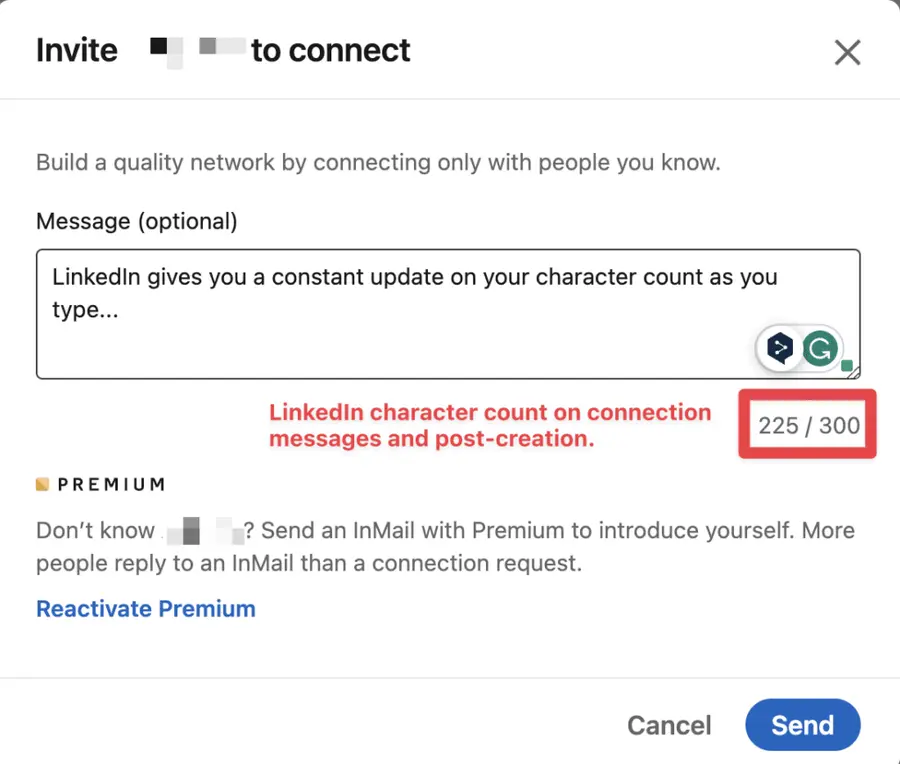 linkedin post character counter tool can be used when writing linkedin posts and connection messages