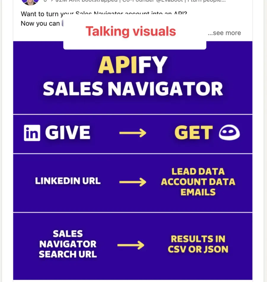 use high quality visuals that add value to your linkedin publications
