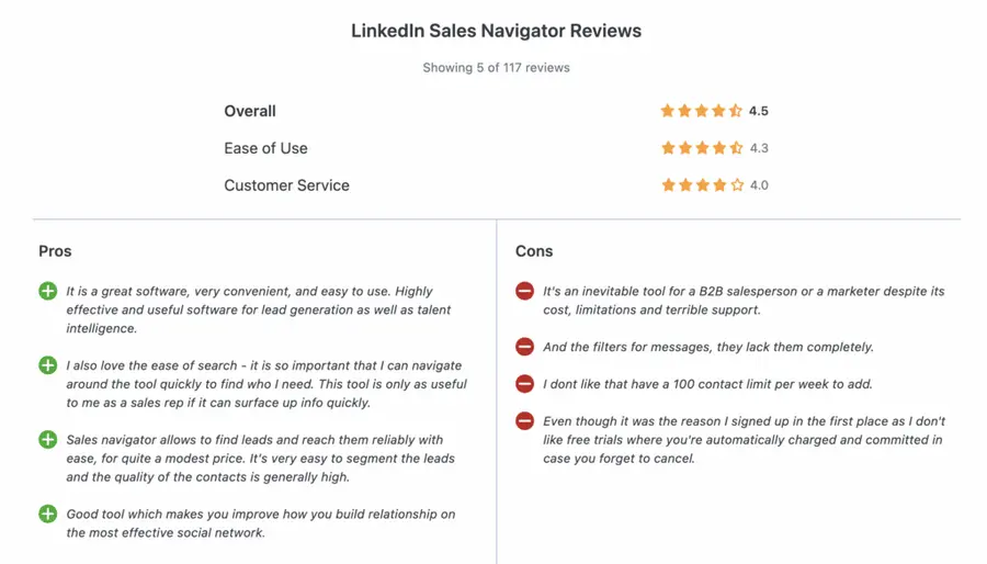 capterra sales navigator review