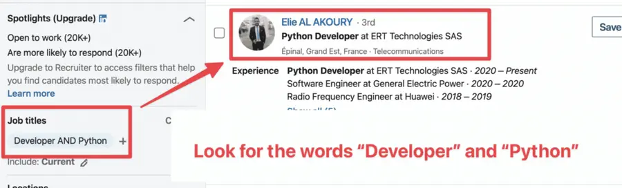 boolean search linkedin recruiter