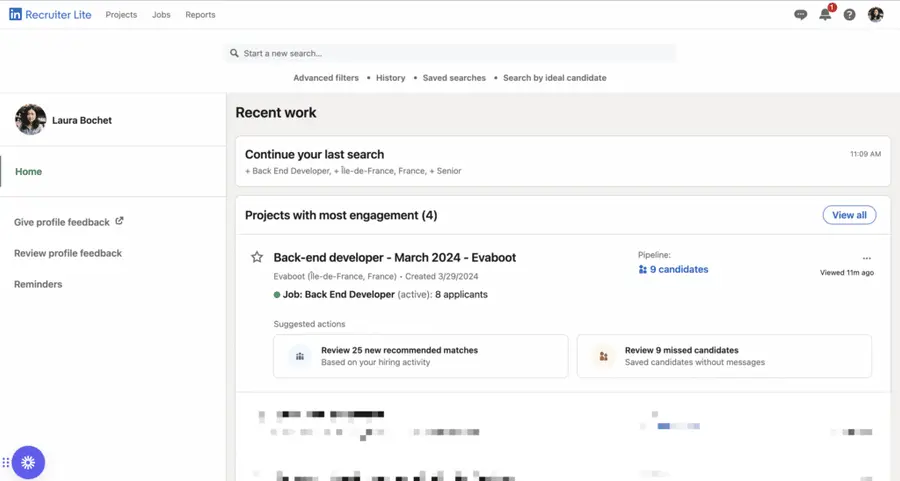 login to your linkedin recruiter account
