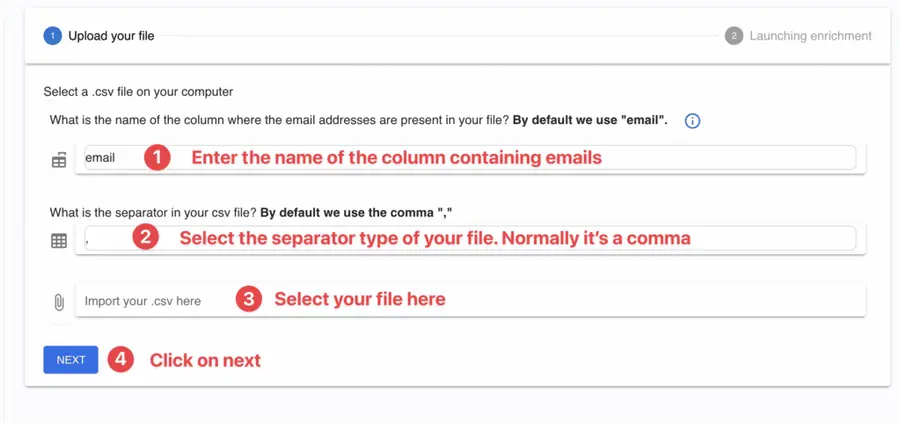 encontrar el perfil de LinkedIn por email