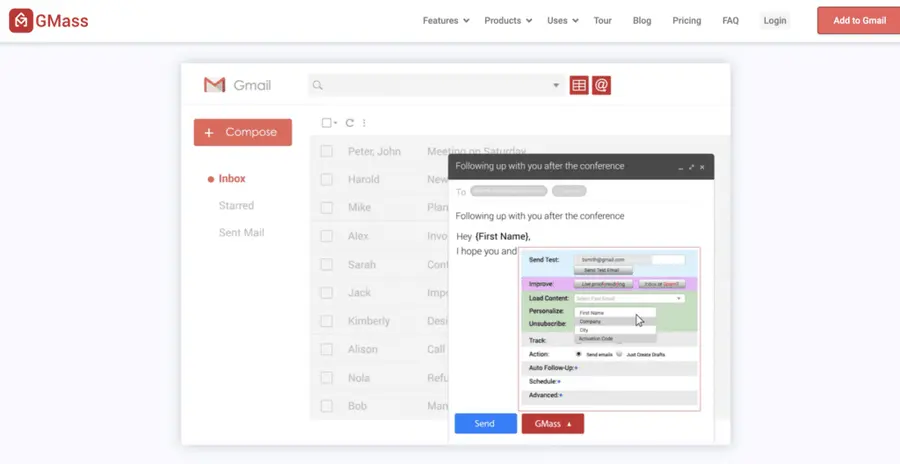 gmass gmail email campaign launching tool