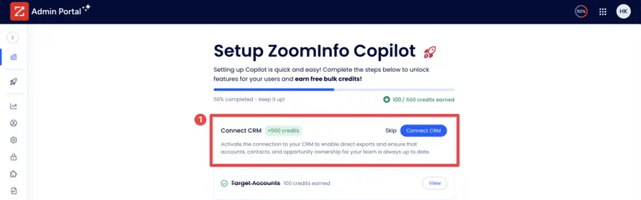 zoominfo admin portal