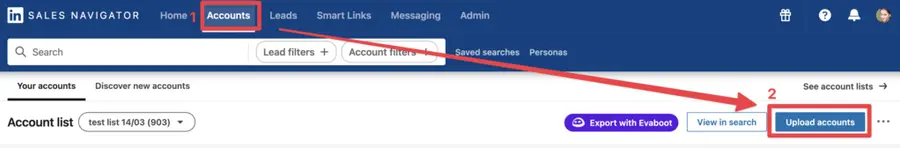 how to upload csv to sales navigator