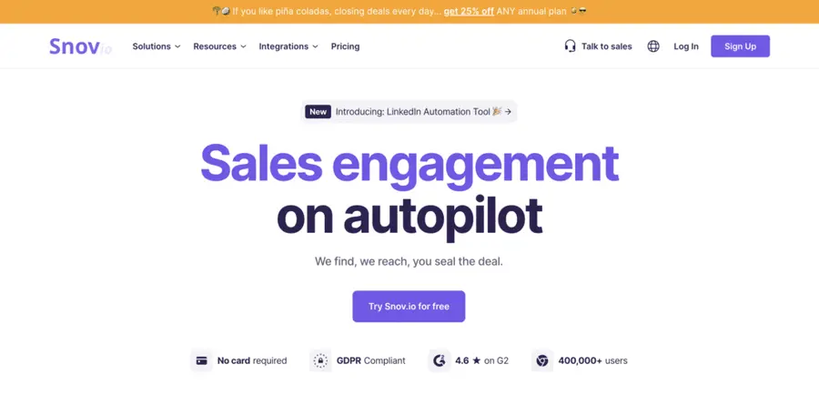 snov.io salse engagement and email outreach tool