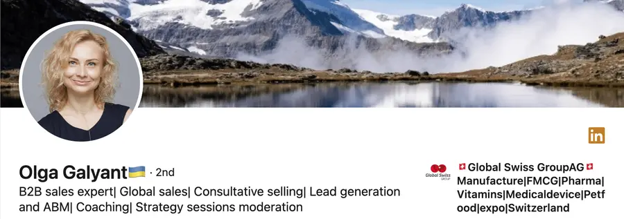 LinkedIn headline example showcase your skills