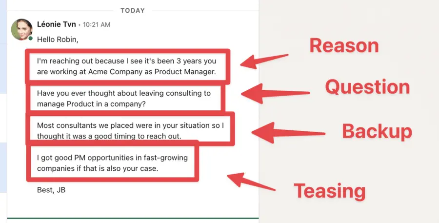 linkedin inmail template for recruiters