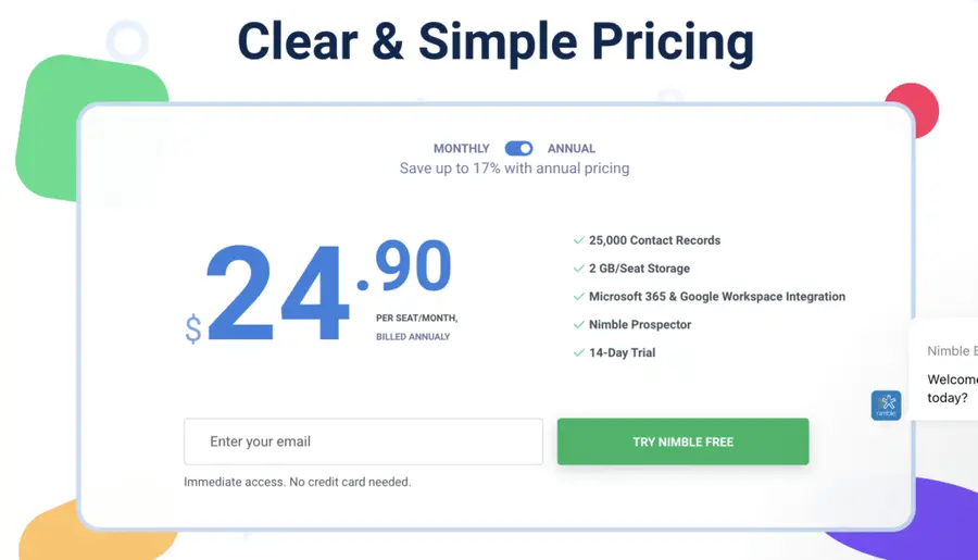 nimble pricing