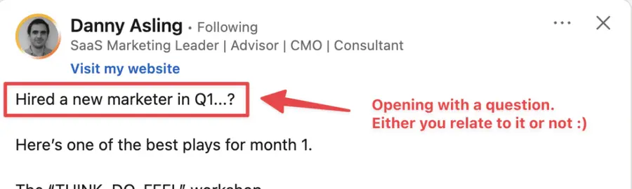 ask provocative questions on your linkedin posts to engage more users