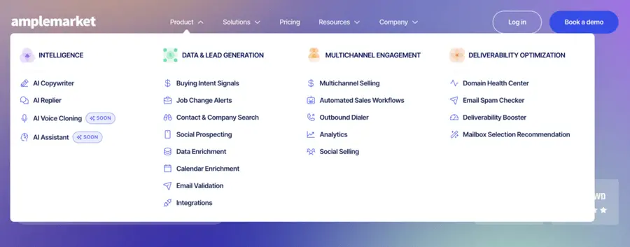 Amplemarket sales automation tool features