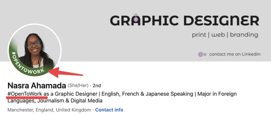 linkedin open to work filter