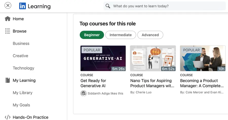 LinkedIn learning