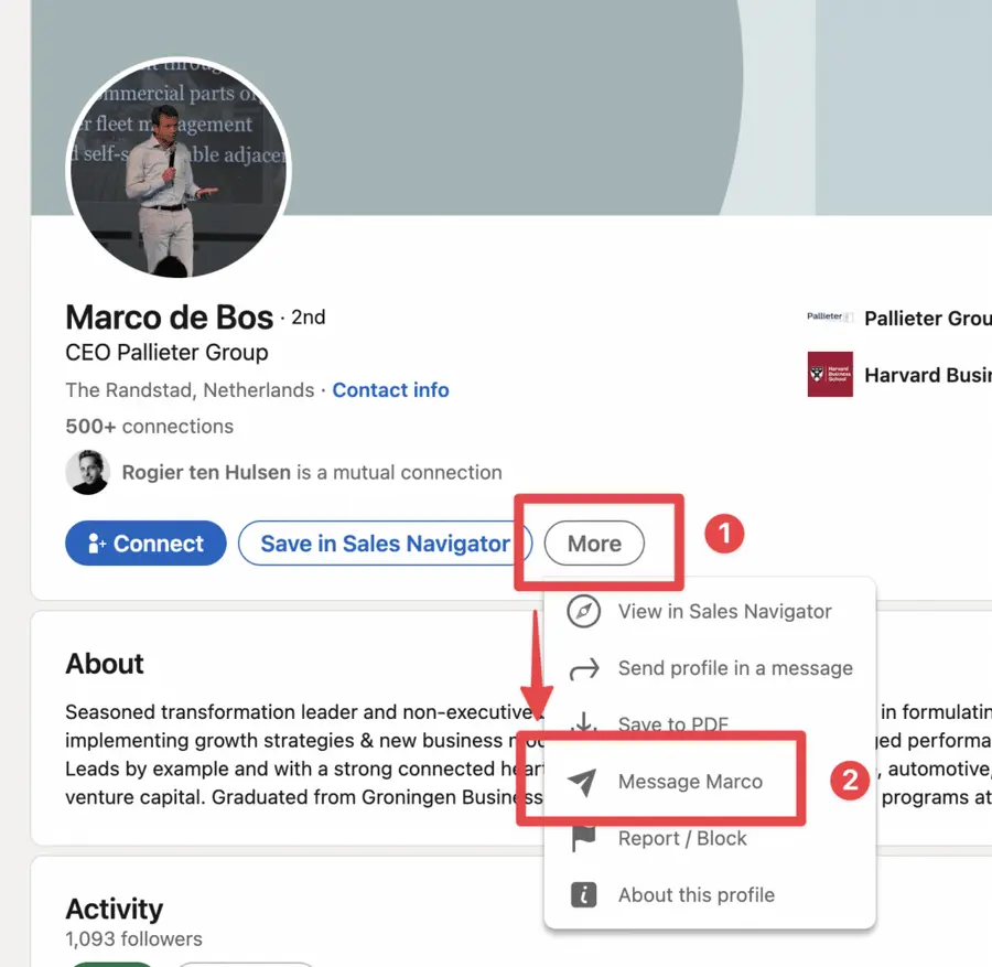 identify open profile