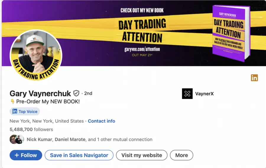 Gary Vaynerchuk linkedin influencer