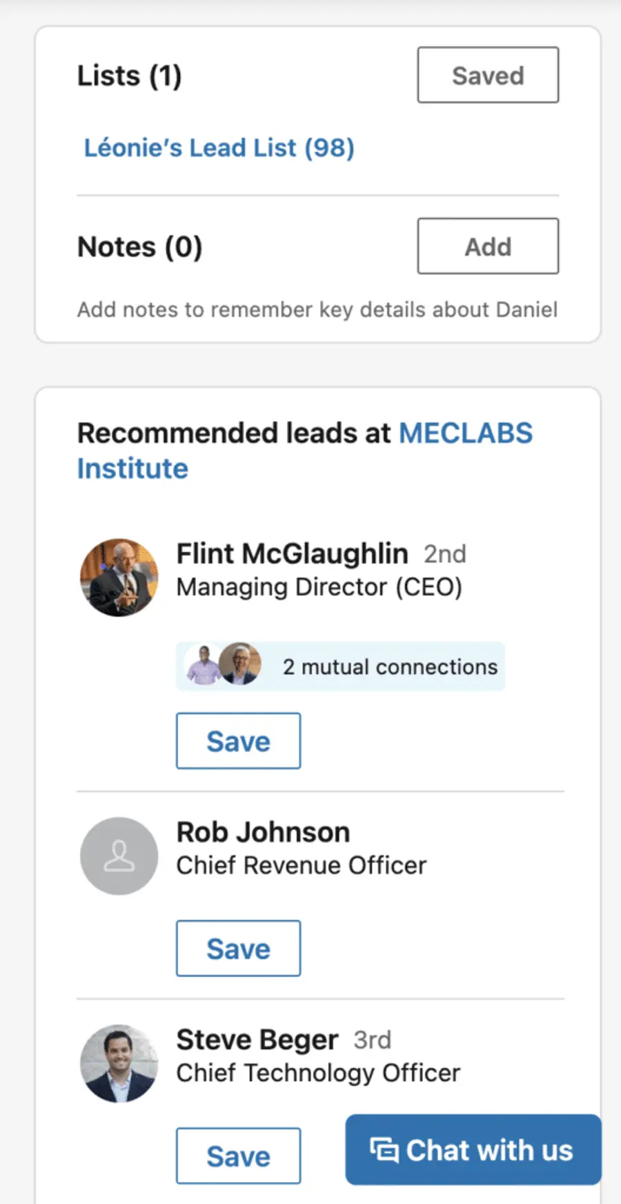 lead recommendations on sales navigator