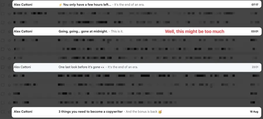 emails sudden spikes in volume