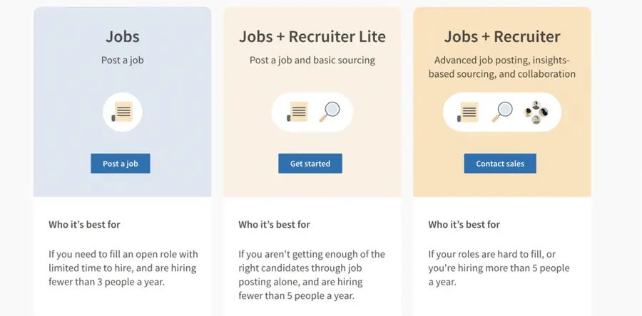 linkedin hiring products 