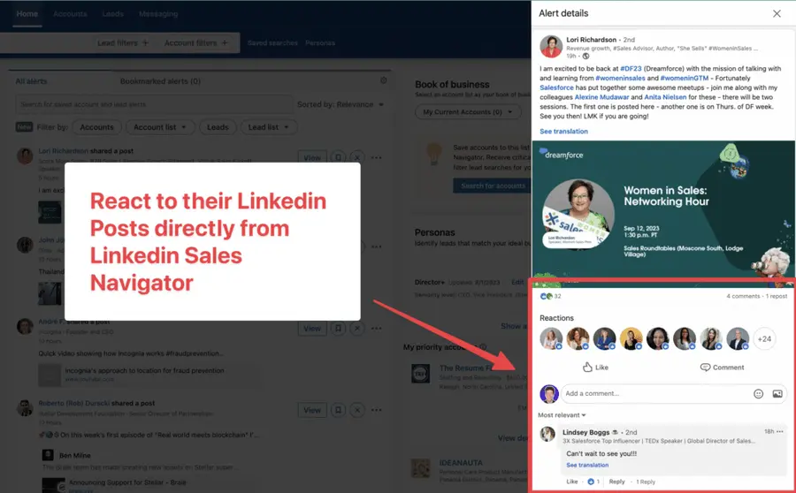 linkedin sales navigator notifications