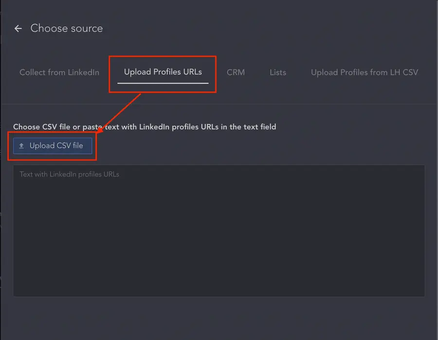upload linkedin url linkedin helper