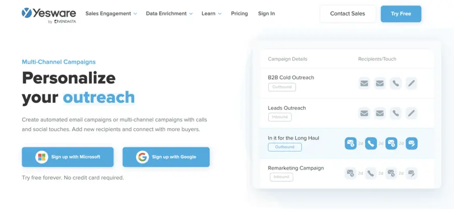 yesware multichannel outreach tool for sales