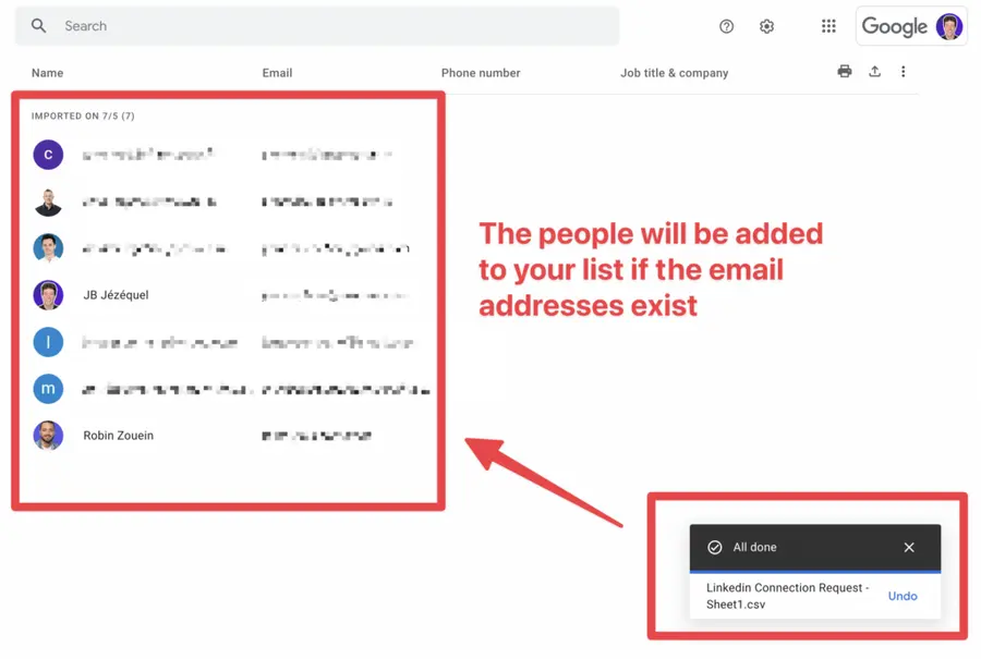 Google-Kontaktimport