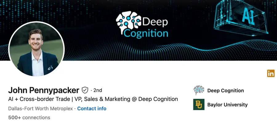 LinkedIn headline infusing curiosity