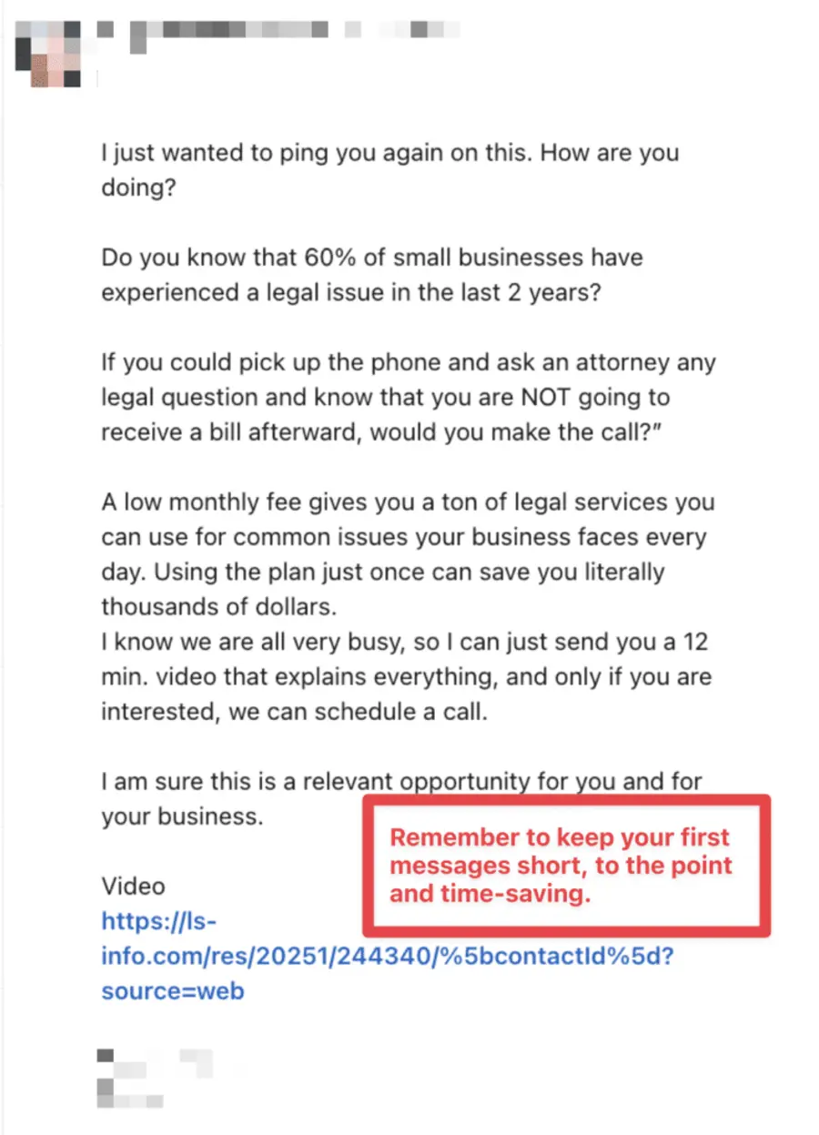 linkedin instant messages character limit