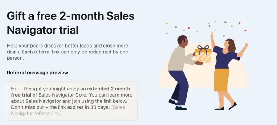 sales navigator months free